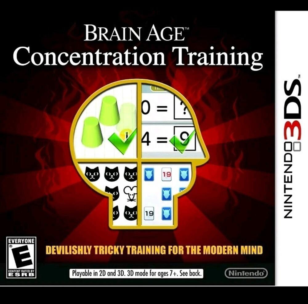 Brain Age Concentration Training Nintendo 3 DS Game 2012 New Factory RARE SEALED
